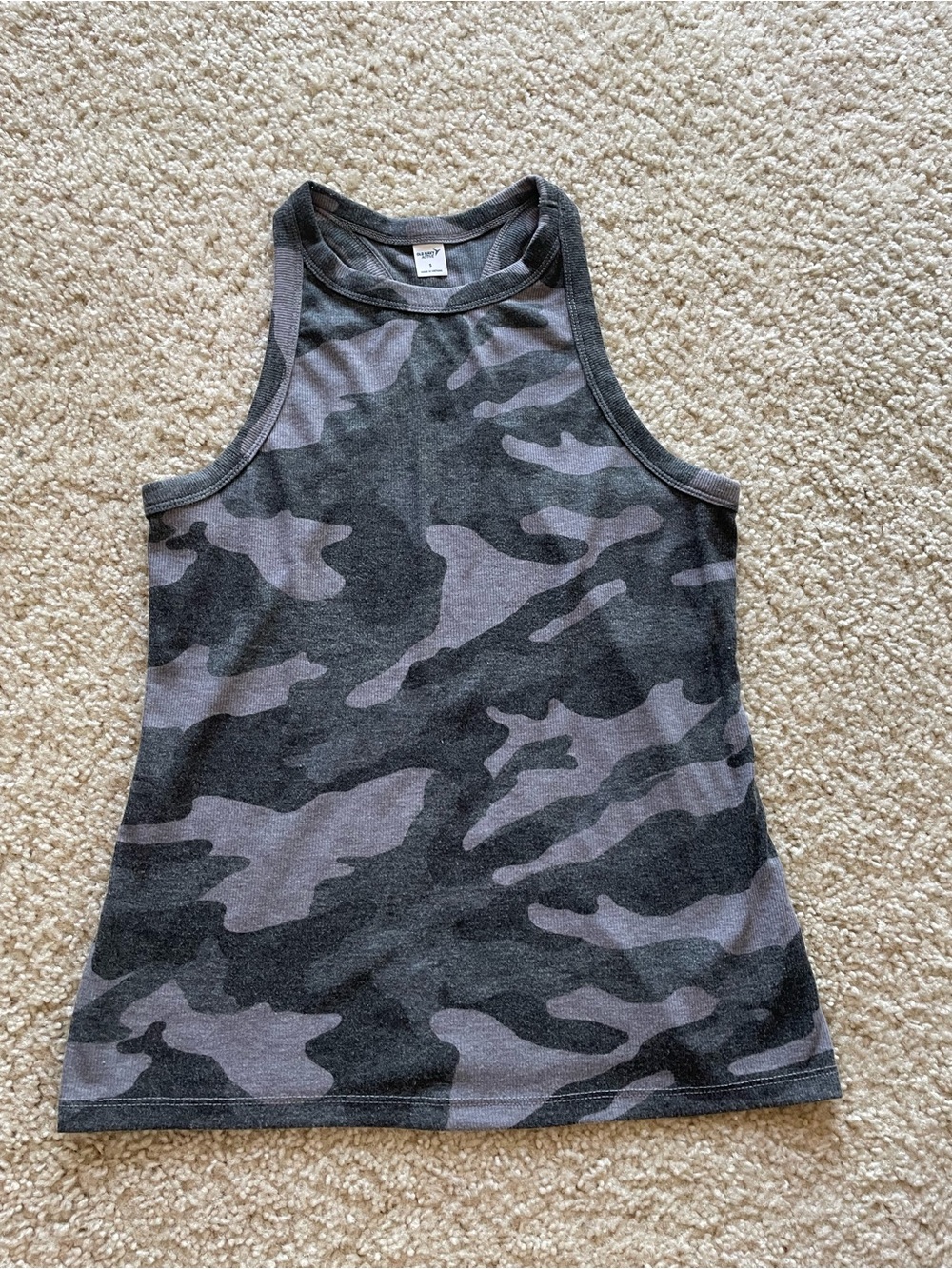 Old Navy Active Gray Camo Racerback Tank